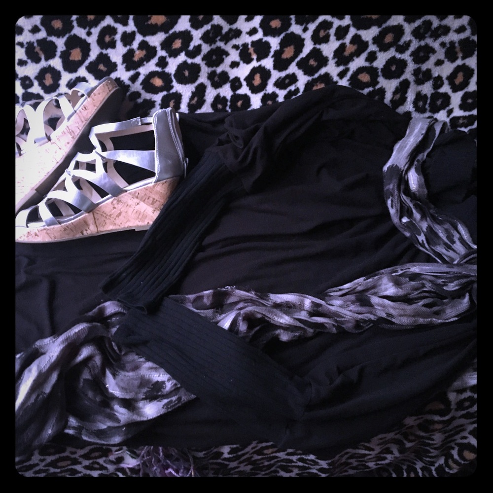 Long sleeve batwing minidress or long shirt